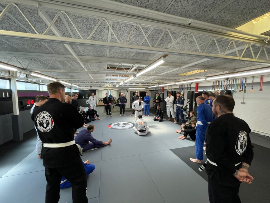 Adult BJJ class group at Farnham Martial Arts